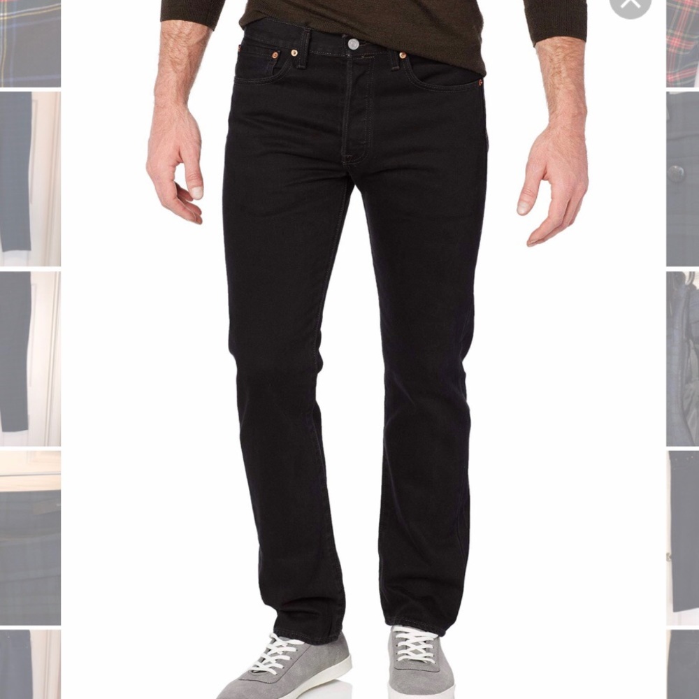 Levi’s 501 Button Fly Original Riveted Washed Black Jeans Size 38